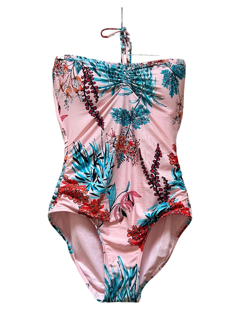 NWT Tommy Hilfiger Honolulu Garden One Piece Pink Floral Swimsuit Size 14
